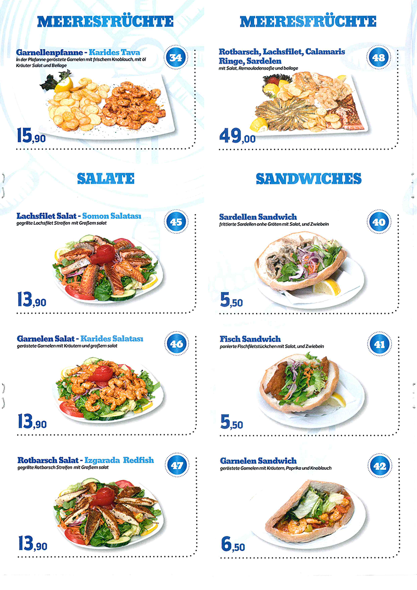 Restaurants/Speisekarten